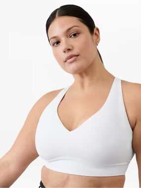 Women’s NWT Athleta plus size white solace bra D-DD padded active workout